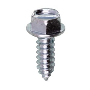 #14 x 3/4" Slotted Hex Washer Head License Plate Screw - Chrysler, Dodge, Jeep