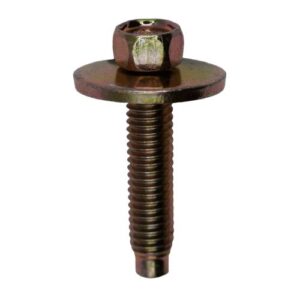 M6-1.0 x 28mm Indented Hex Washer Head Sems with Dog - Zinc