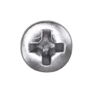 Phillips Oval Head Tapping Screw #6 x 1" Chrome - Image 2