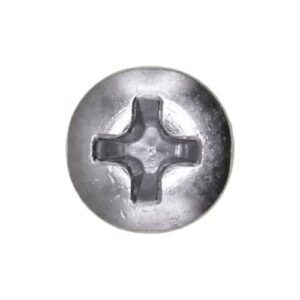 #8 x 1" Phillips Oval Head Tapping Screw Chrome - Image 2