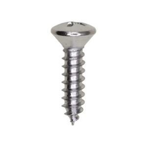 #10 x 3/4" Phillips Oval Head Tapping Screw Chrome