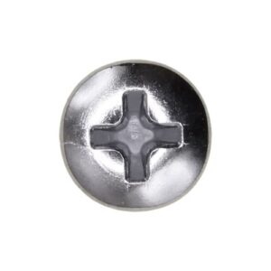 #10 x 3/4" Phillips Oval Head Tapping Screw Chrome - Image 2